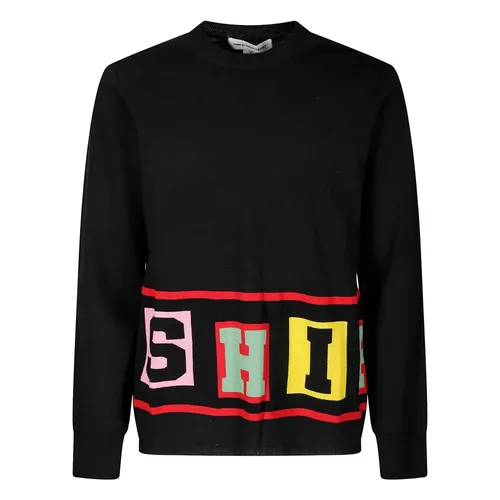 Lettering Jacquard Crewneck Sweater - Comme des Garçons - Modalova