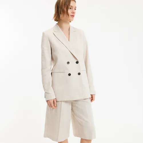 Linen/Cotton Oversized Long Blazer - LA REDOUTE COLLECTIONS - Modalova