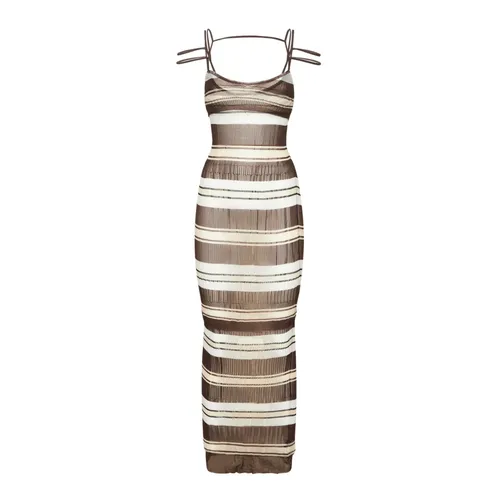 Long striped dress for elegant occasions - Jacquemus - Modalova