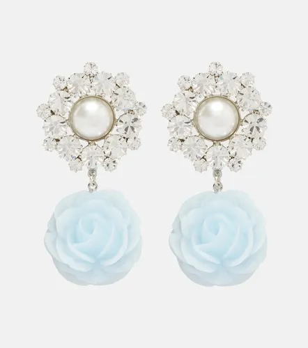 Floral-applique embellished drop earrings - Magda Butrym - Modalova