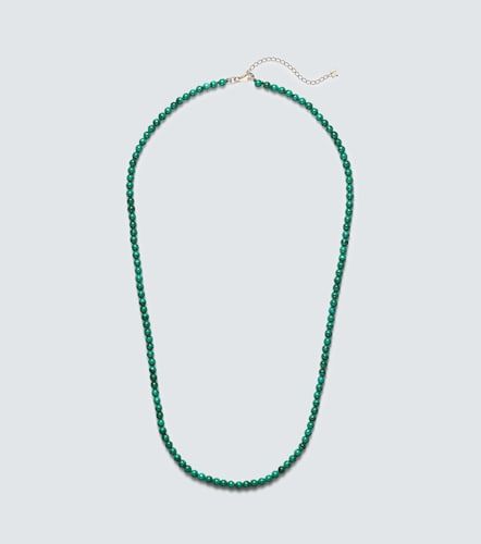 Kt gold beaded necklace with malachite - Mateo - Modalova
