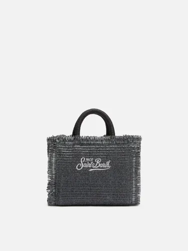 Mini Vanity Straw Bag With Rhinestone Embellishment - Unisex - Mc2 Saint Barth - Modalova