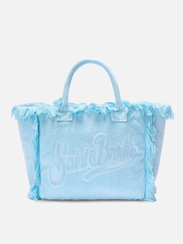 Light Blue Solid Color Terry Effect Vanity Regular Bag - Unisex - Mc2 Saint Barth - Modalova