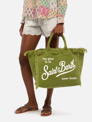 Military Green Cotton Canvas Vanity Tote Bag - Unisex - Mc2 Saint Barth - Modalova