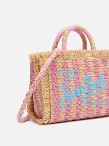 Mini Vanity Straw Effect Bag With Striped Print - Unisex - Mc2 Saint Barth - Modalova