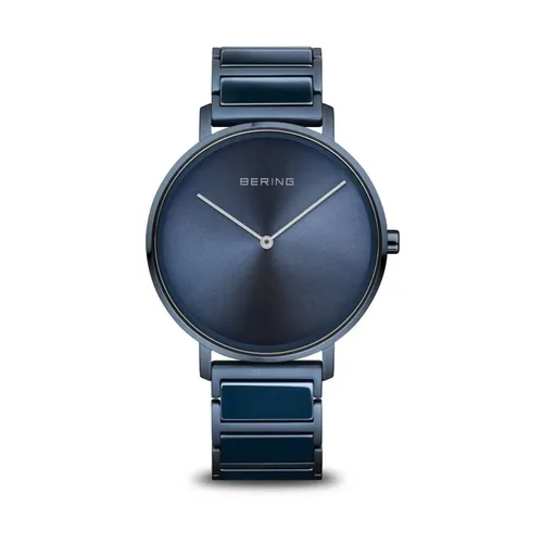 Men's Ceramic Watch 39 mm Sapphire Glass 5 ATM High-Tech Ceramic Slim Design Bracelet Stainless Steel Band with Ceramic Elements 18539-797 - Bering - Modalova