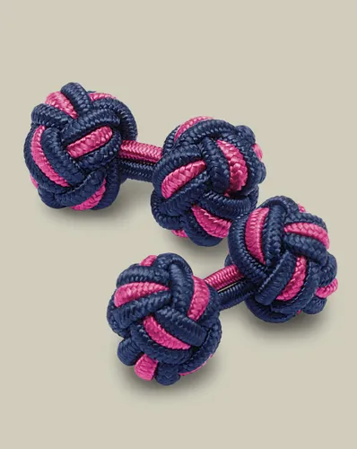 Men's Knot Cufflinks - Indigo & Bright Pink by - Charles Tyrwhitt - Modalova