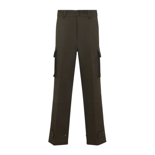 Military Green Cotton Cargo Pants - Valentino - Modalova