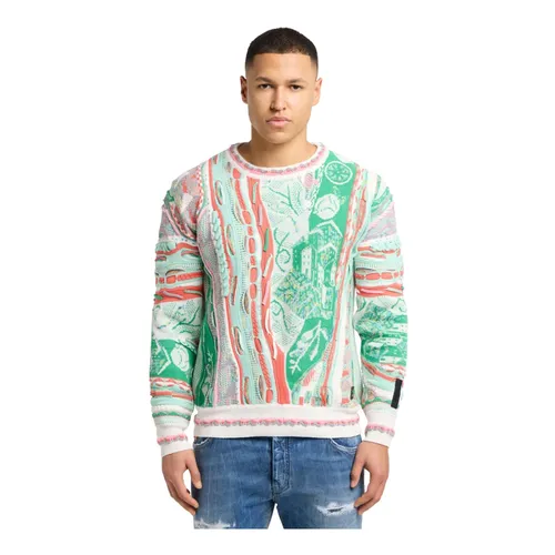 Modern Jacquard Knit Sweater - Carlo Colucci - Modalova
