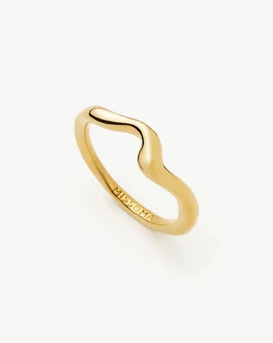 Molten Wave Stacking Ring | 18ct Gold Vermeil - Missoma - Modalova