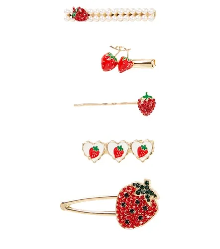 Set of 5 embellished bobby pins - Monnalisa - Modalova