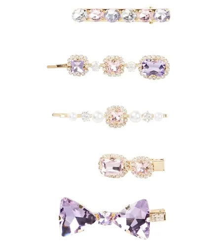 Set of 5 embellished bobby pins - Monnalisa - Modalova
