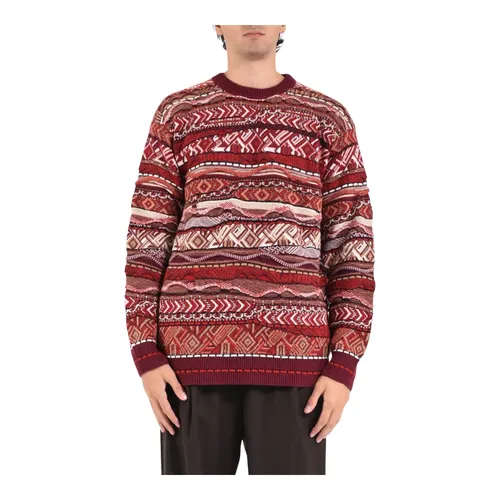 Multicolor Jacquard Alpaca Sweater - Laneus - Modalova