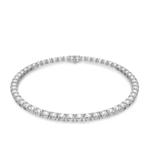 Necklace Unisex Millenia Tennis Square White Rhodium-Plated 5599153 - Swarovski - Modalova