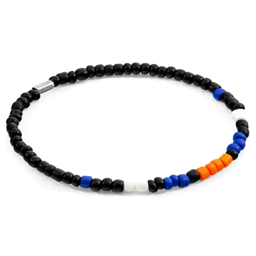 Black Edgar Silver and Glass SKINNY Bracelet - ANCHOR & CREW - Modalova