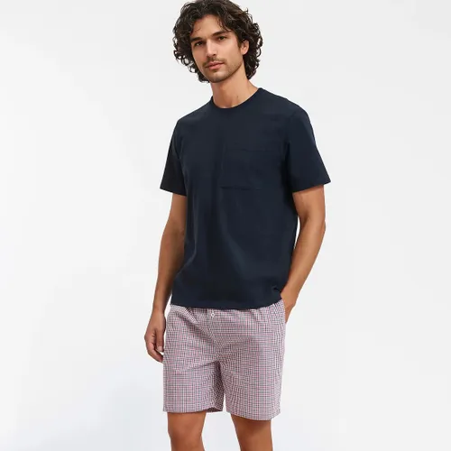 Plain T-Shirt and Checked Shorts Short Pyjamas - LA REDOUTE COLLECTIONS - Modalova