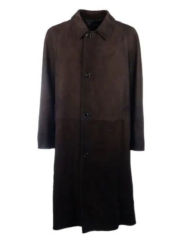 Prada Suede Leather Coat - Prada - Modalova