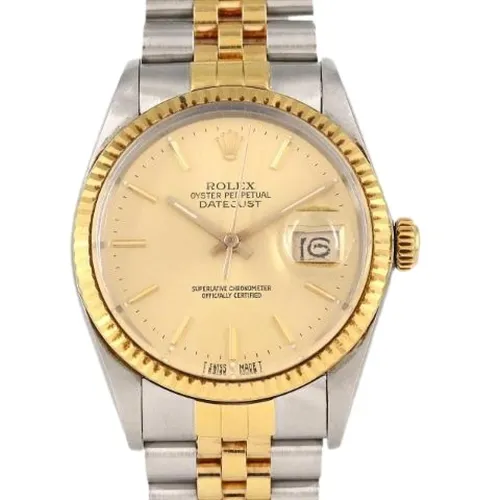 Pre-owned Datejust Stainless Steel x Yellow Gold Watch - Rolex Vintage - Modalova
