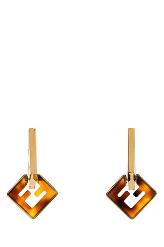 Printed Plexiglass And Metal Forever Earrings Orecchini - Women - Fendi - Modalova