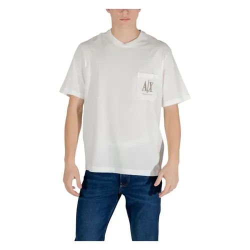 Printed Round Neck T-Shirt - Armani Exchange - Modalova