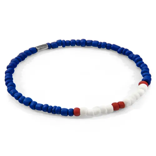 Blue Henry Silver and Glass SKINNY Bracelet - ANCHOR & CREW - Modalova
