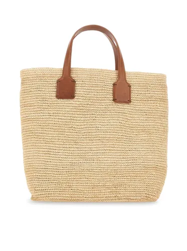 SACHA RAFFIA HANDBAG WITH LEATHER INSERTS - Woman - Sovani X Dragon Diffusion - Modalova