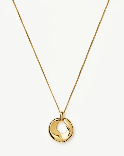 Sculptural Ridge Molten Pendant Necklace | 18ct Gold Plated - Missoma - Modalova