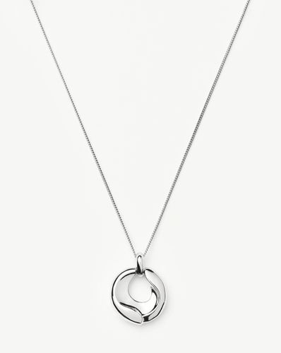 Sculptural Ridge Molten Pendant Necklace | Silver Plated - Missoma - Modalova
