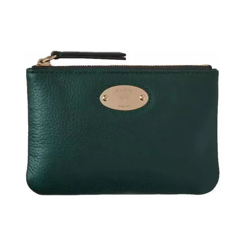 Small Zip Coin Pouch in Green - Mulberry - Modalova