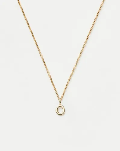 Solid Gold Initial Mini Pendant Necklace - O | 14ct Solid Gold - Missoma - Modalova