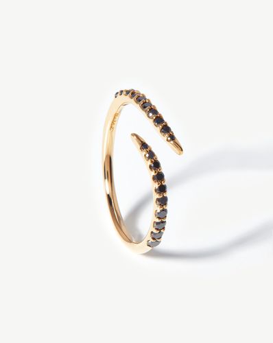 Solid Gold Open Claw Ring | 14ct Solid Gold/Black Diamond - Missoma - Modalova