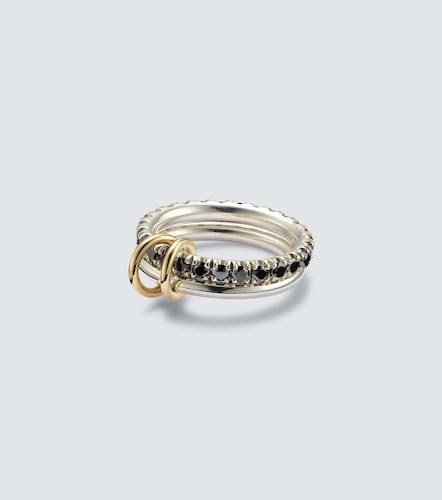 Enzo sterling and 18kt gold ring with black diamonds - Spinelli Kilcollin - Modalova