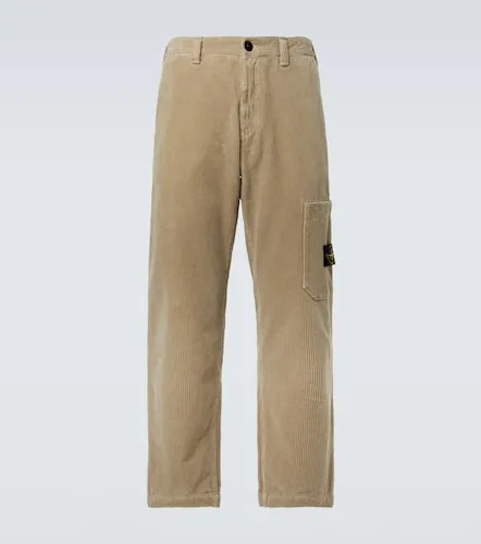 Compass cotton corduroy straight pants - Stone Island - Modalova
