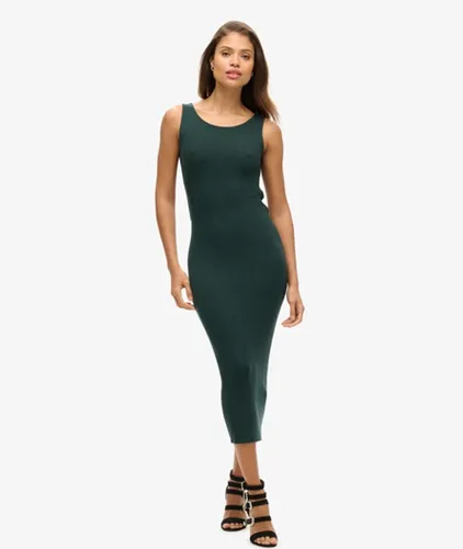 Women's Backless Knitted Midi Dress / Eagle Green - Size: 12 - Superdry - Modalova