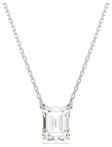 Stilla Pendant Necklace White Octagon Jewellery - Swarovski - Modalova