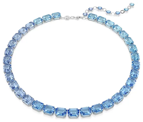Millenia Necklace Octagon Cut Blue Jewellery - Swarovski - Modalova