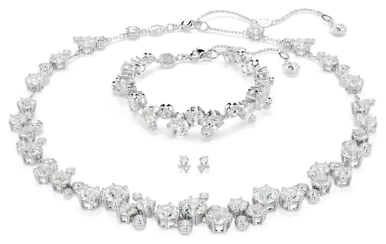Constella Set, Mixed Cuts, , Rhodium Jewellery - Swarovski - Modalova