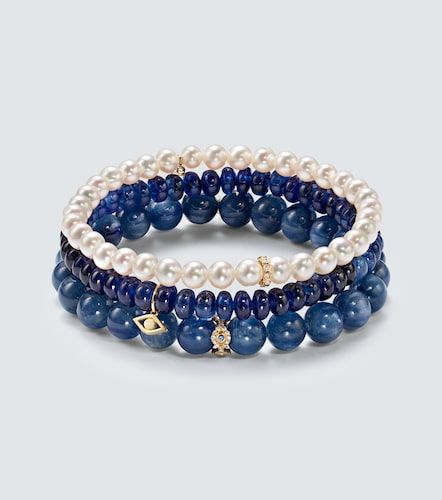 Kt bracelet bundle with pearl, kyanite, diamonds and sapphires - Sydney Evan - Modalova