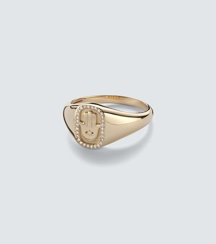 Hamsa Icon 14kt yellow ring with diamonds - Sydney Evan - Modalova