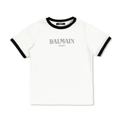 T-shirt with Printed Logo - Balmain - Modalova