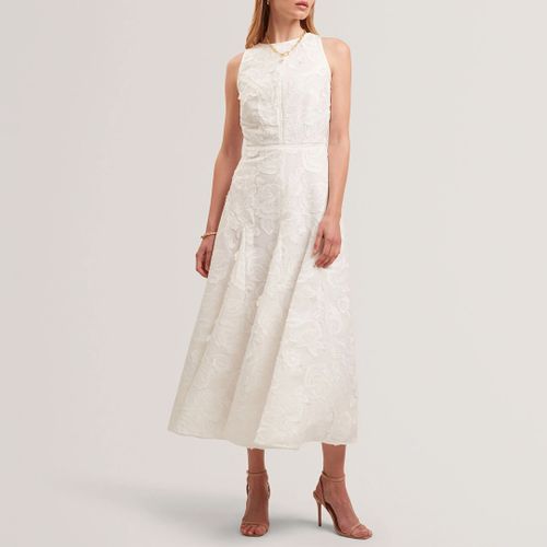 Enkoaa Textured Rose Embroidery Midi Dress - Size 12 - Ted Baker - Modalova