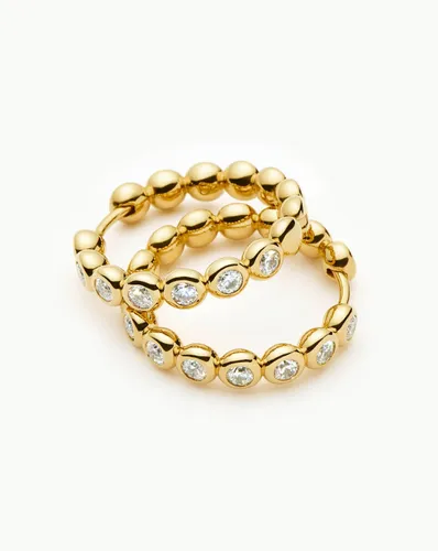 Tennis Classic Hoop Earrings | 18ct Gold Plated/Cubic Zirconia - Missoma - Modalova
