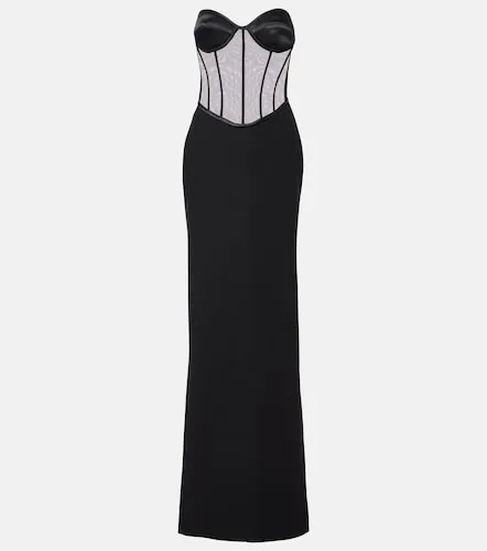 Tara mesh-trimmed corset gown - The New Arrivals Ilkyaz Ozel - Modalova