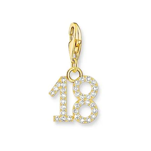 Gold-Plated Charm Pendant Number 18 Jewellery - Thomas Sabo - Modalova