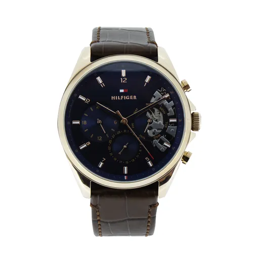 Men's Brown Leather Watch 1710453 - Size One Size - Tommy Hilfiger - Modalova