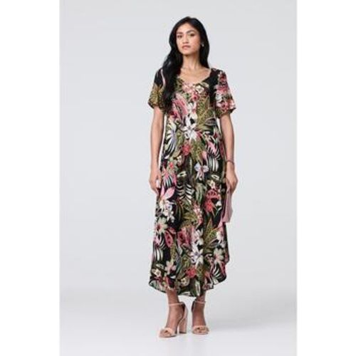 Tropical Print 1/2 Sleeve Maxi Dress women's Long Dress in - Izabel London - Modalova