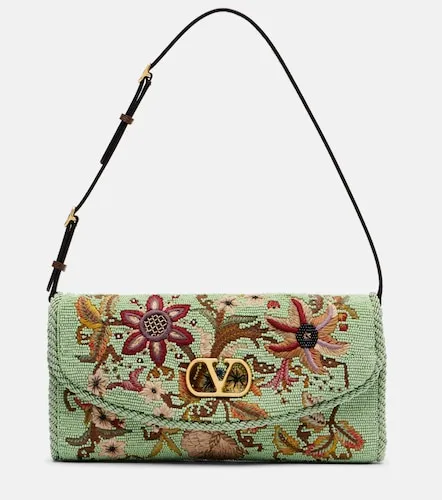 DeVain Small beaded floral shoulder bag - Valentino Garavani - Modalova