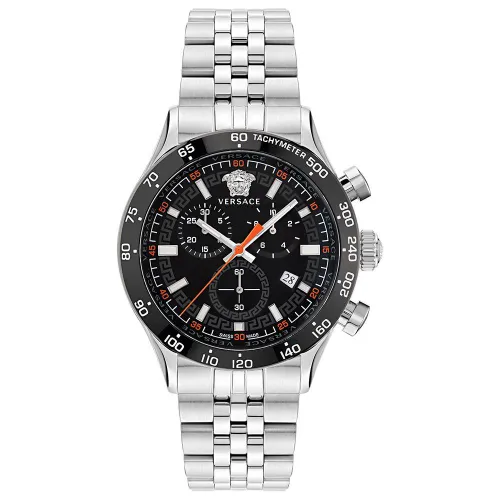VE2U00322 Hellenyium Silver Chronograph Men's Watch - Size One Size - Versace - Modalova