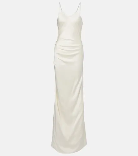 Draped crepe satin slip dress - Victoria Beckham - Modalova