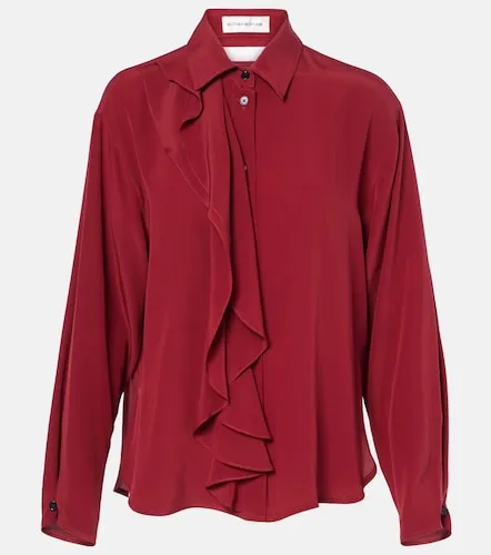 Ruffled silk blouse - Victoria Beckham - Modalova